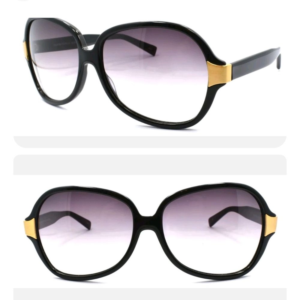 OLIVER PEOPLES LEYLA BK/G OVERSIZED SUNGLASSES BLACK / VIOLET GRADIENT